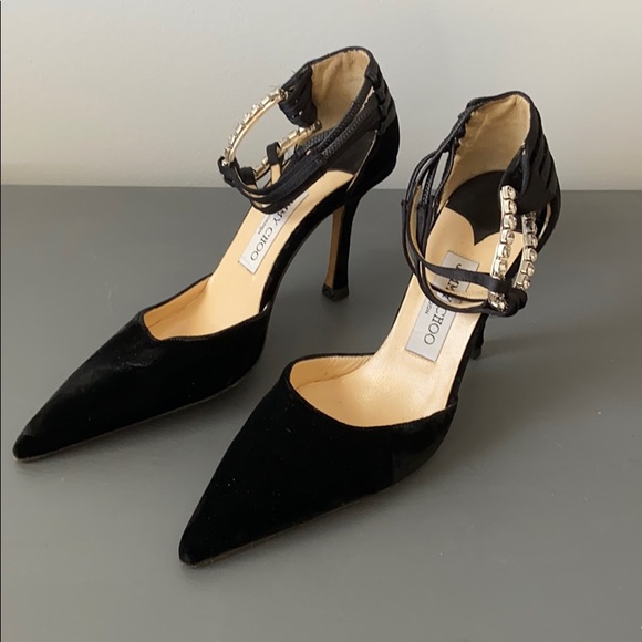 jimmy choo rhinestone heels